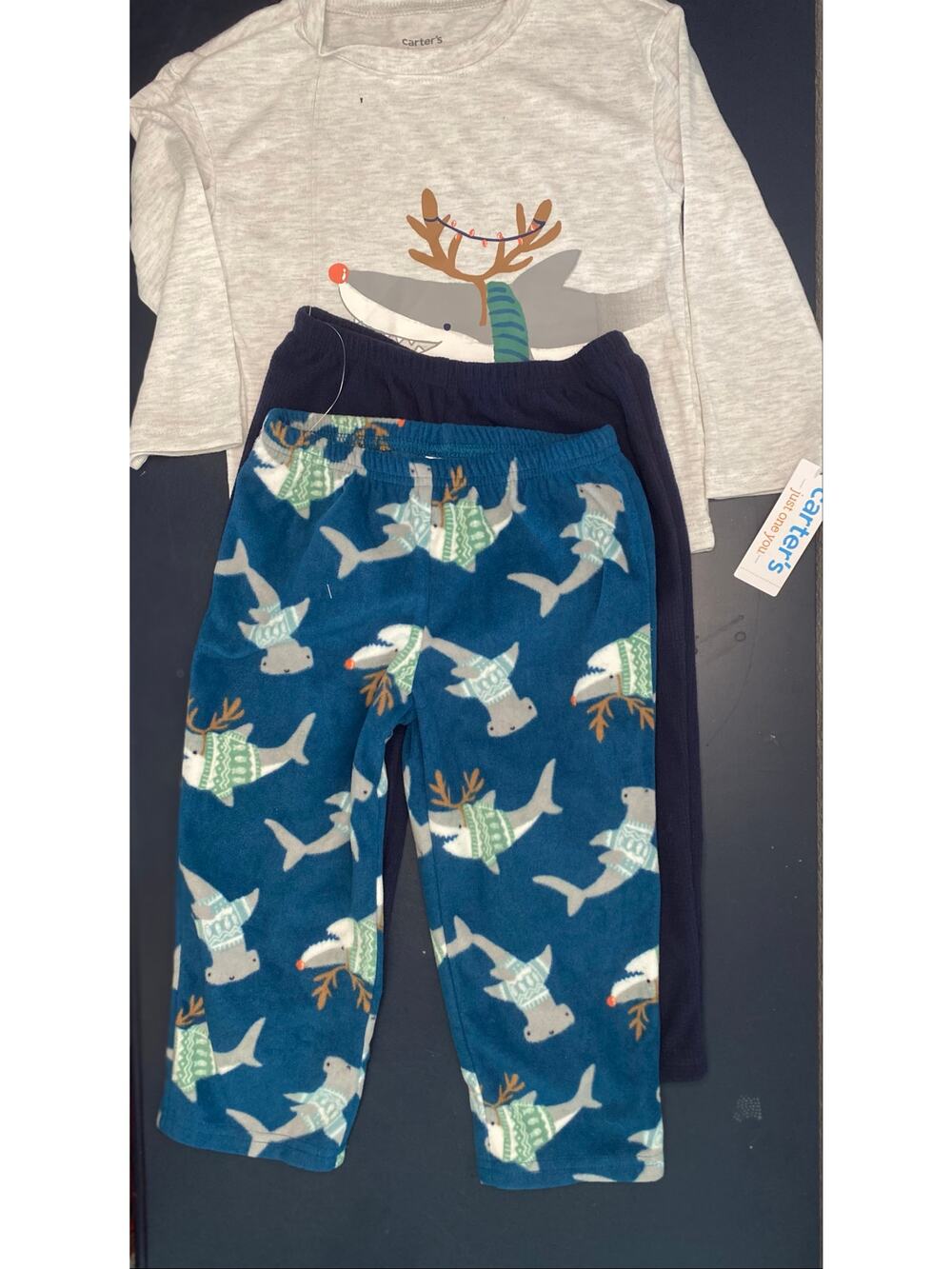 Carter's "Holly Jawlly Fun" Toddler Shark Pajama Set, 3T, NWT